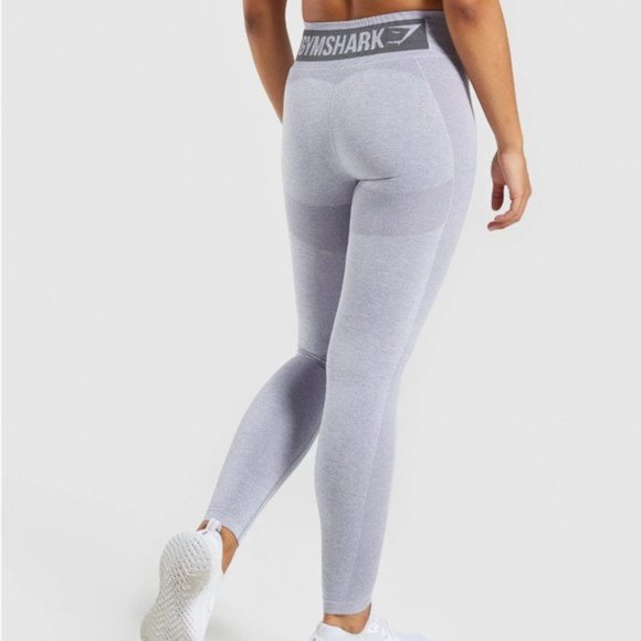 GYMSHARK High Waisted Flex Leggings Large Gray